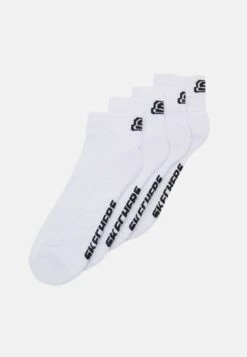 Skechers Online Basic Cushioned Quarter 4 Pack Unisex - Sokken - White