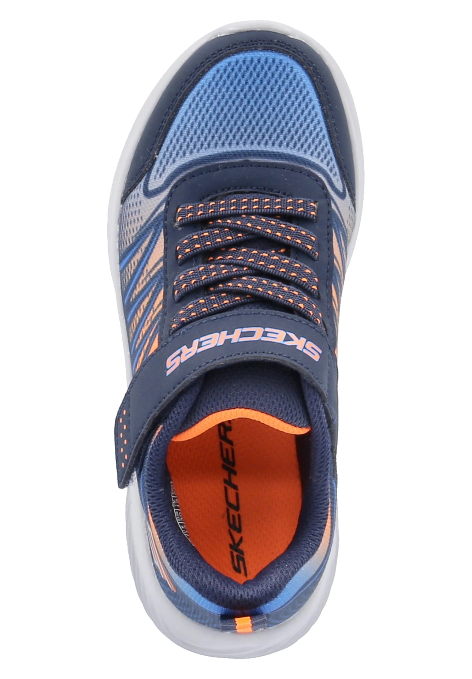 Skechers Bounder - Sneakers Laag - Navy & Orange Textile / Royal Trim 2 Skechers Bounder - Sneakers Laag - Navy & Orange Textile / Royal Trim - Afbeelding 2