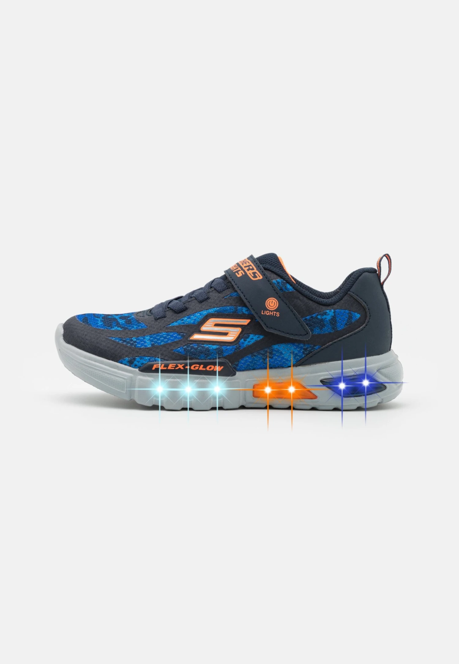 Skechers Flex Glow - Sneakers Laag - Navy/Blue/Orange 1 Skechers Flex Glow - Sneakers Laag - Navy/Blue/Orange
