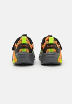 Skechers Dino Lights Unisex - Sneakers Laag - Black/Orange/Green -Aanbiedingen Skechers Winkel 0a24bf9dc71947829335b321da29cd1d