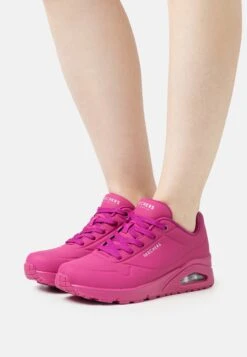 Uno - Sneakers Laag - Magenta Durabuck/Mesh