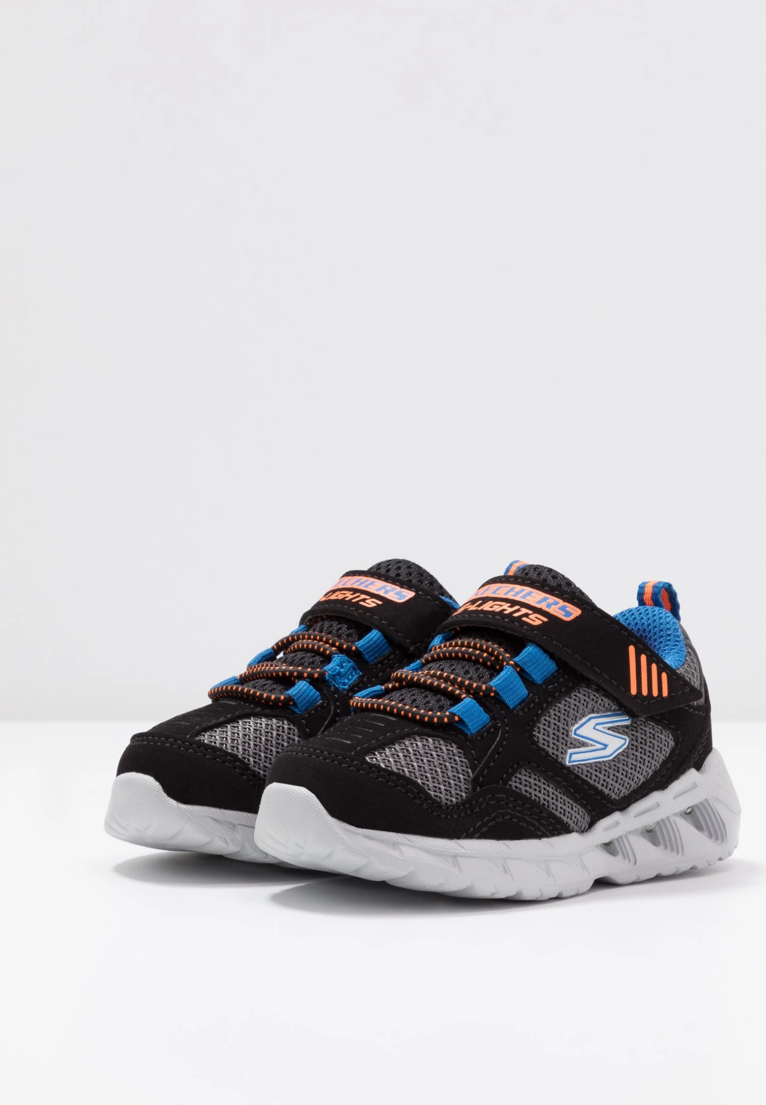 Skechers Magna Lights - Sneakers Laag - Black/Gray/Orange/Blue 4 Skechers Magna Lights - Sneakers Laag - Black/Gray/Orange/Blue - Afbeelding 4
