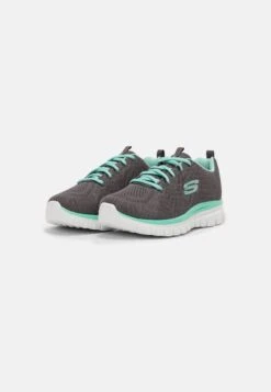 Graceful- Sneakers Laag - Charcoal/Green -Aanbiedingen Skechers Winkel 2129521d6ff0430c8b9ad2fb410b6b40