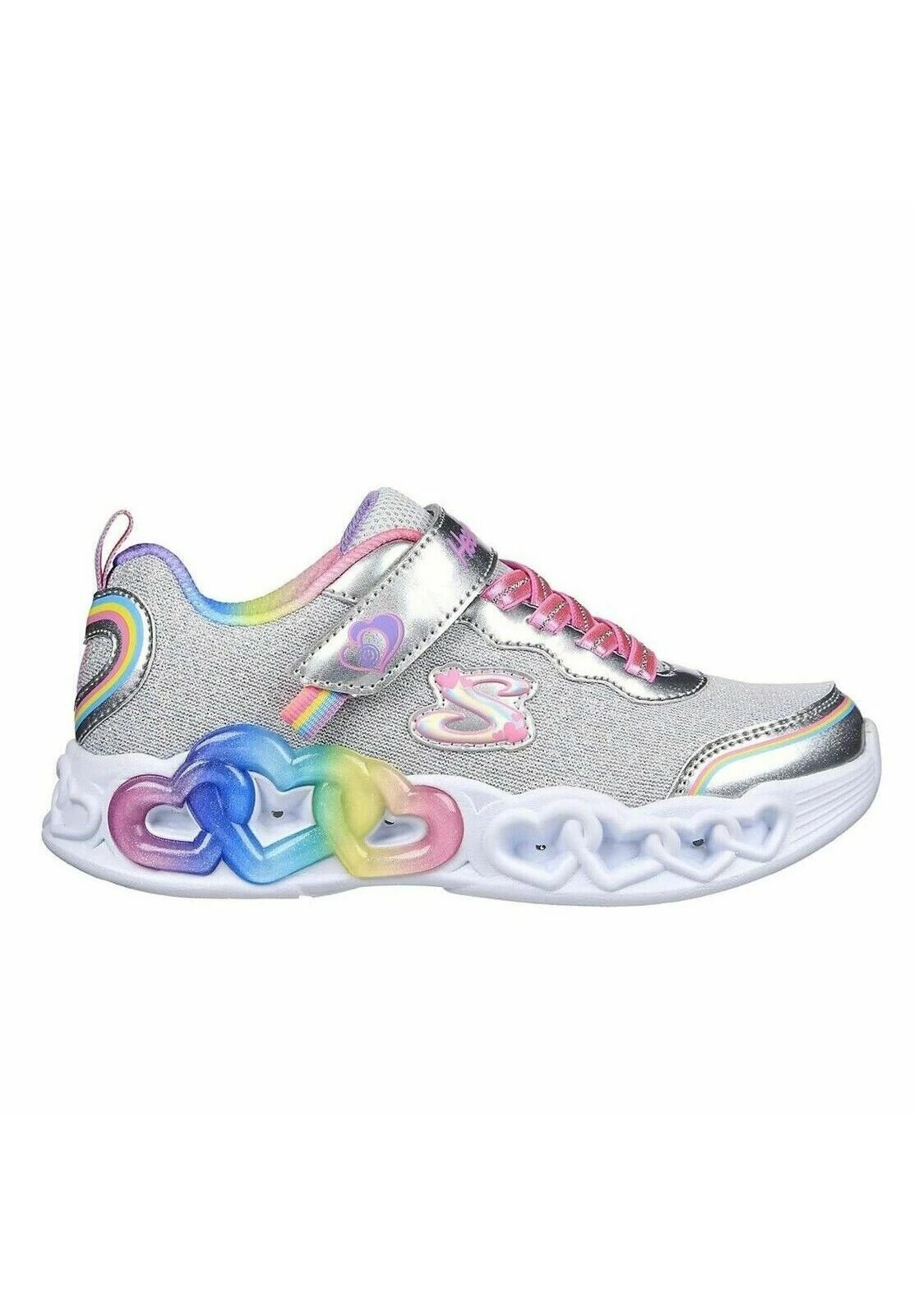 Skechers Infinite Heart Lights - Sneakers Laag - Silver Coloured Multi Coloured 5 Skechers Infinite Heart Lights - Sneakers Laag - Silver Coloured Multi Coloured - Afbeelding 5
