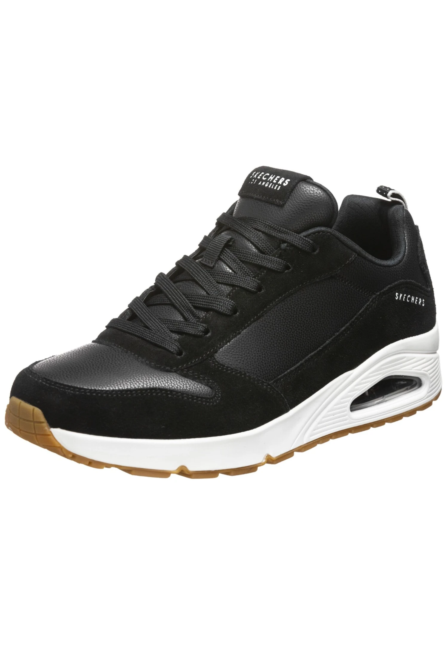Skechers Sneakers Laag - Black Leather / Pu / White Trim 3 Skechers Sneakers Laag - Black Leather / Pu / White Trim - Afbeelding 3
