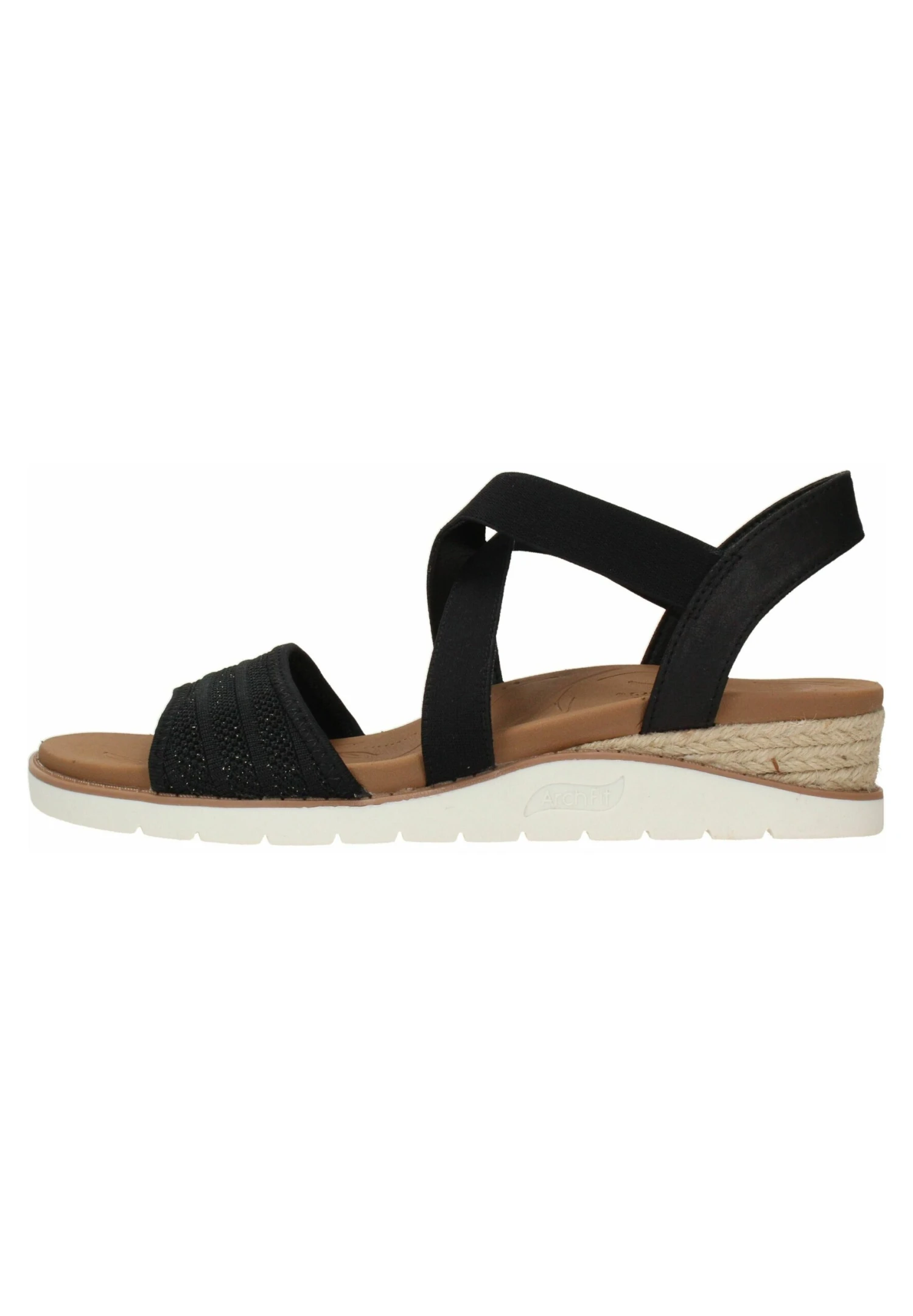 Skechers Arch Fit Beach Kiss-Boho Beyond - Sandalen Met Sleehak - Blk 1 Skechers Arch Fit Beach Kiss-Boho Beyond - Sandalen Met Sleehak - Blk