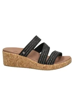 Skechers Archfit Beverly - Sandalen Met Sleehak - Zwart -Aanbiedingen Skechers Winkel 3861bf557ff945de802a31366e7f5f6c