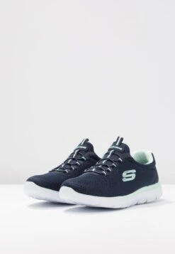 Summits Wide Fit - Sneakers Laag - Navy/Aqua -Aanbiedingen Skechers Winkel 4152bd051206467b8029b80c82a611d1