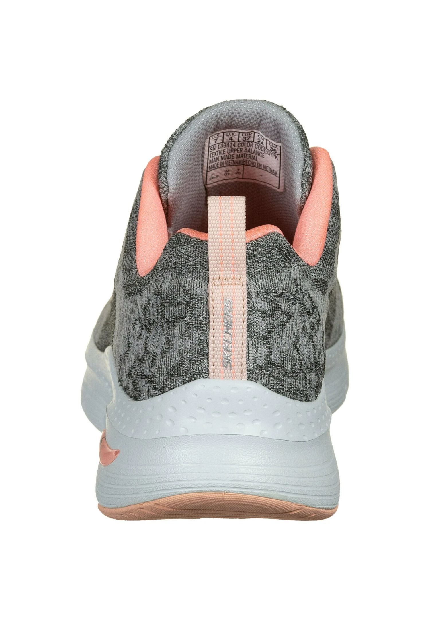 Arch Fit Comfy Wave- Sportieve Veterschoenen - Gray Knit / Pink Trim 4 Arch Fit Comfy Wave- Sportieve Veterschoenen - Gray Knit / Pink Trim - Afbeelding 4