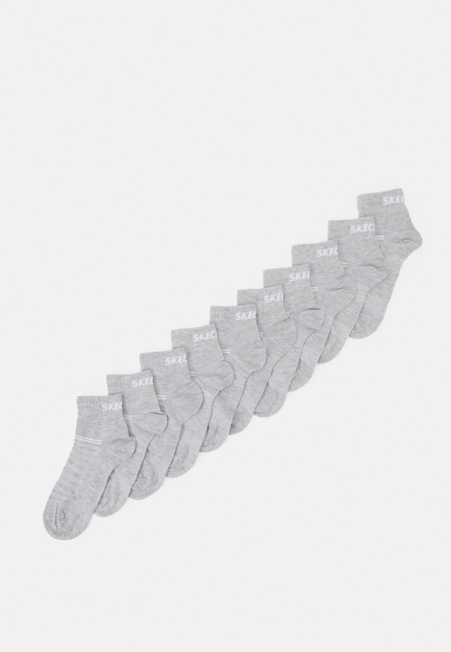 Skechers Online Ventilation Organic Quarter 10 Pack - Sokken - Fog Melange 1 Skechers Online Ventilation Organic Quarter 10 Pack - Sokken - Fog Melange