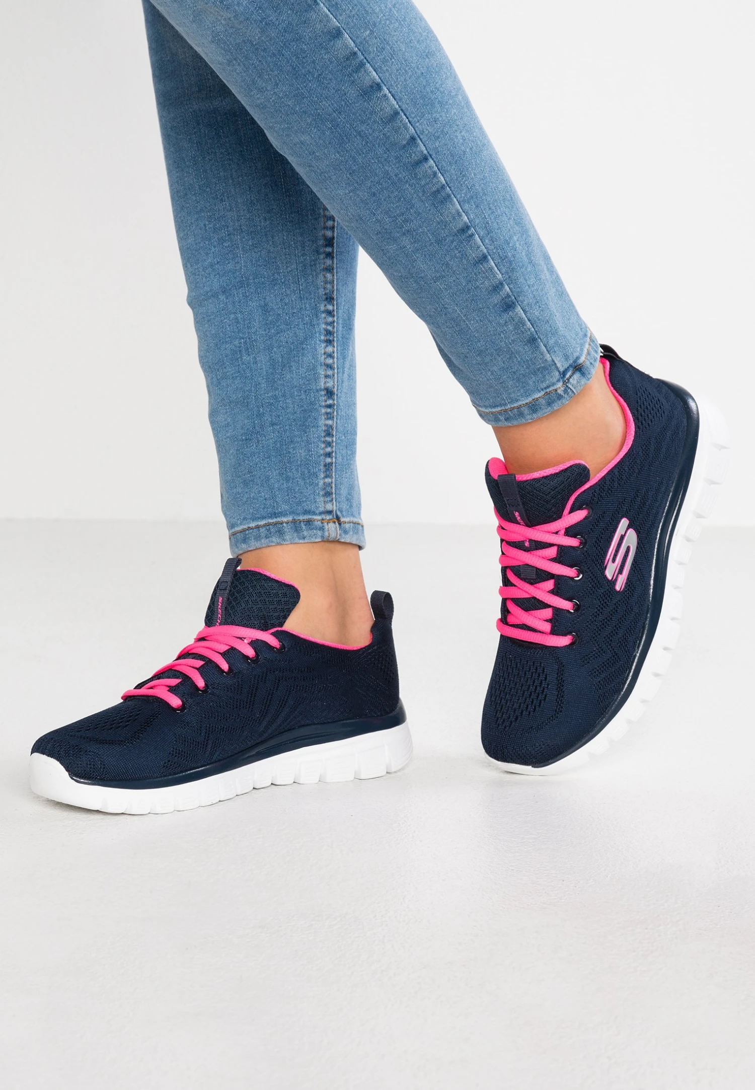 Skechers Graceful - Sneakers Laag - Navy/Hot Pink 1 Skechers Graceful - Sneakers Laag - Navy/Hot Pink