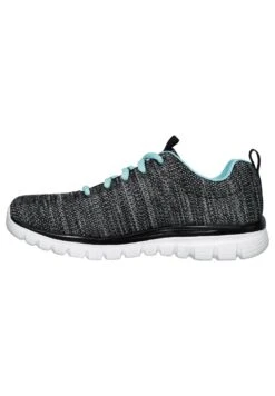 Skechers Graceful Twisted Fortune Damen Sc - Sneakers Laag - Bktq Black/Turquiose -Aanbiedingen Skechers Winkel 68e238a9745f47bbab7cc7cc9e62113e