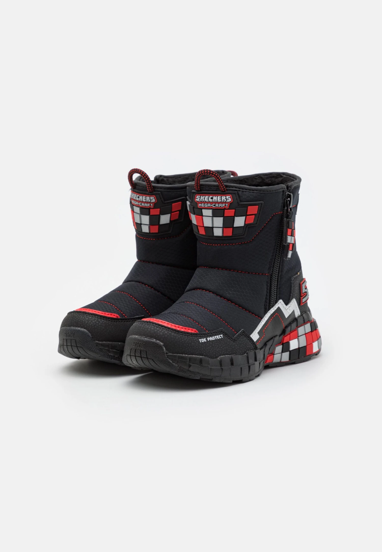 Skechers Mega-Craft - Korte Laarzen - Black/Red/Silver 2 Skechers Mega-Craft - Korte Laarzen - Black/Red/Silver - Afbeelding 2