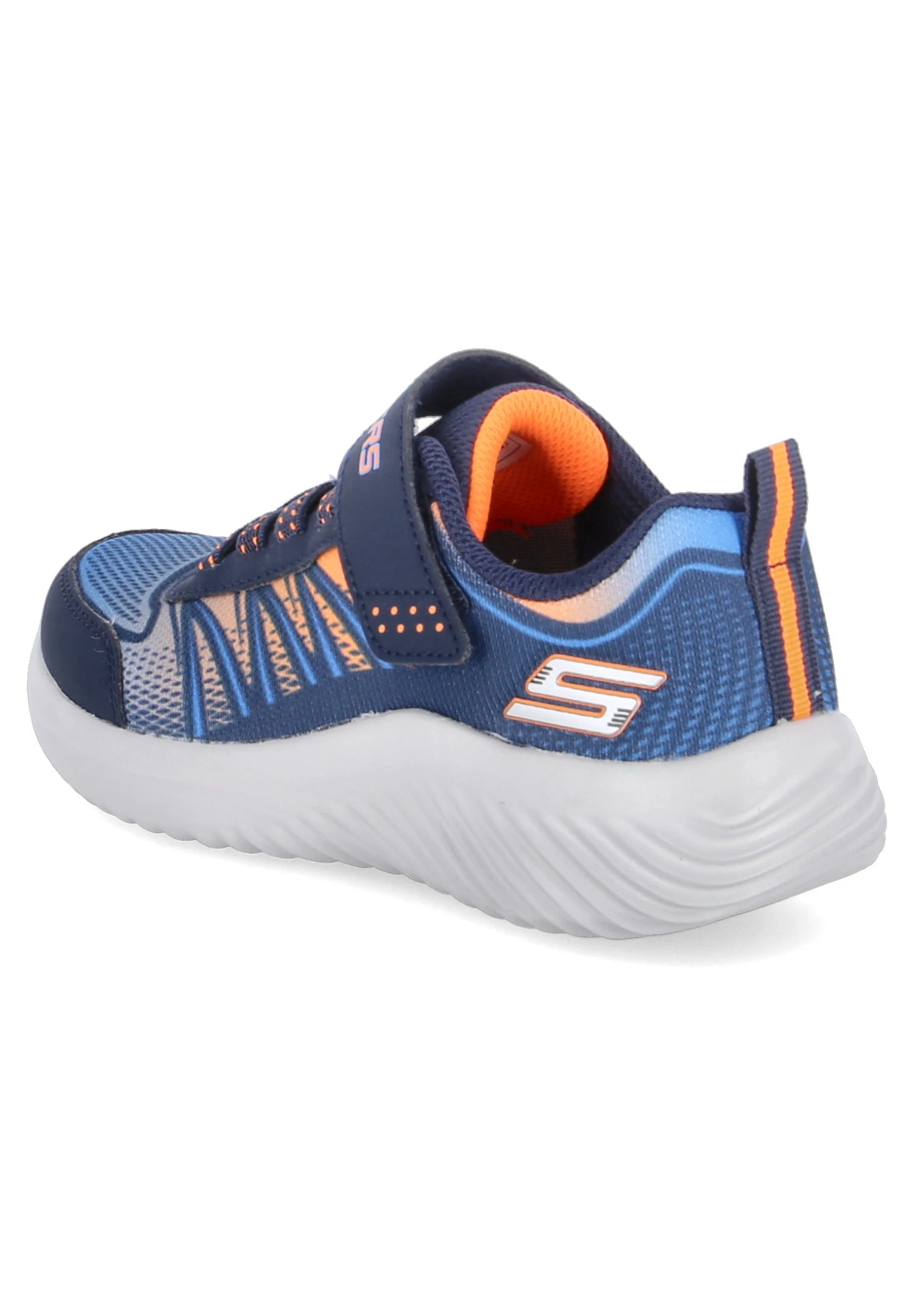 Skechers Bounder - Sneakers Laag - Navy & Orange Textile / Royal Trim 5 Skechers Bounder - Sneakers Laag - Navy & Orange Textile / Royal Trim - Afbeelding 5
