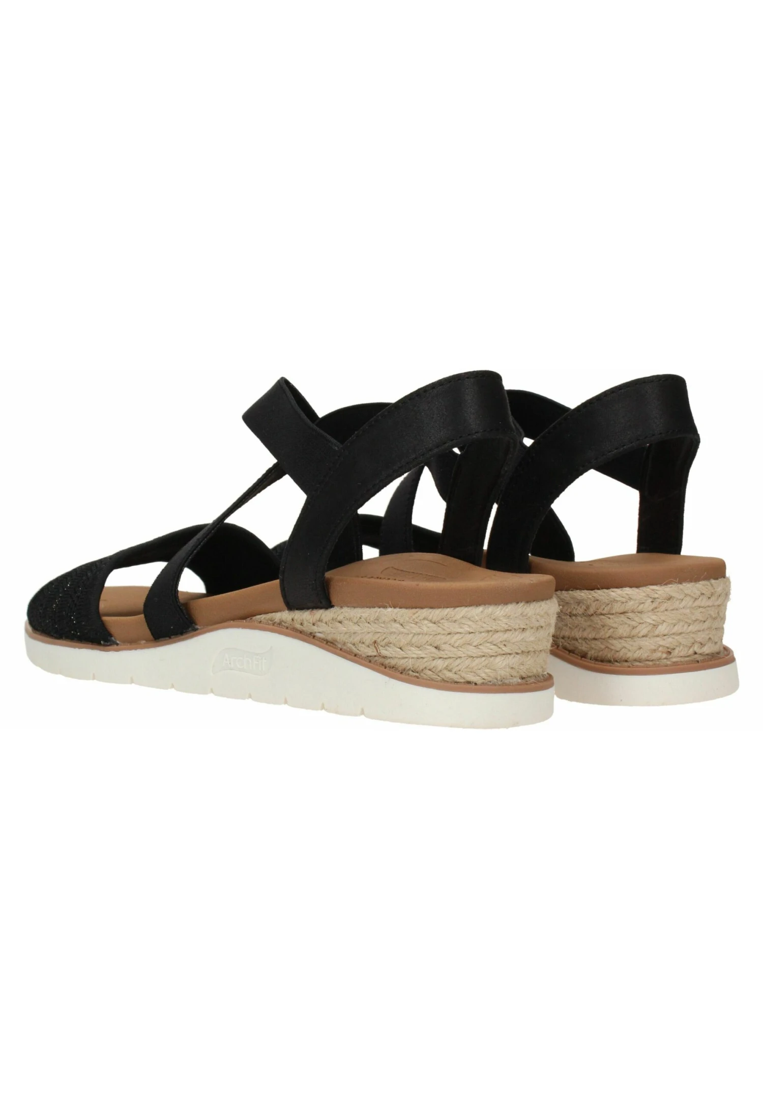 Skechers Arch Fit Beach Kiss-Boho Beyond - Sandalen Met Sleehak - Blk 4 Skechers Arch Fit Beach Kiss-Boho Beyond - Sandalen Met Sleehak - Blk - Afbeelding 4