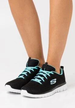 Skechers Graceful - Sneakers Laag - Black/Turquoise