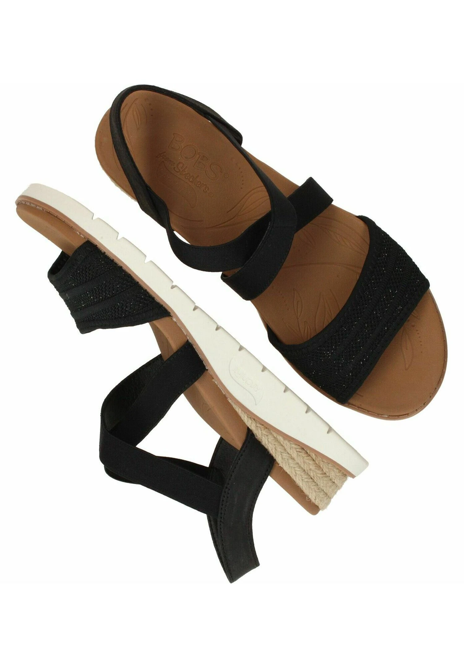 Skechers Arch Fit Beach Kiss-Boho Beyond - Sandalen Met Sleehak - Blk 3 Skechers Arch Fit Beach Kiss-Boho Beyond - Sandalen Met Sleehak - Blk - Afbeelding 3