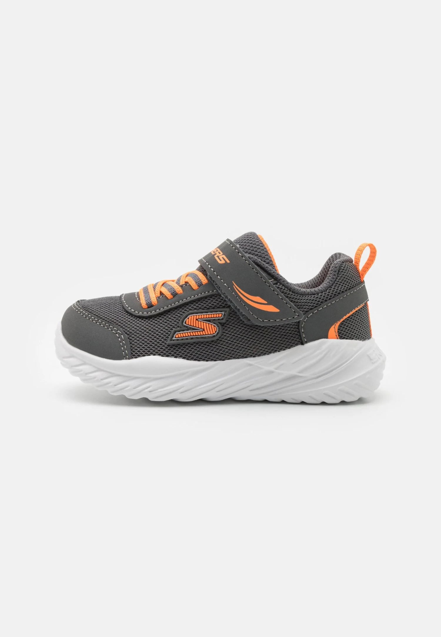 Skechers Gore Strap Molded Logo - Sneakers Laag - Charcoal/Orange 1 Skechers Gore Strap Molded Logo - Sneakers Laag - Charcoal/Orange