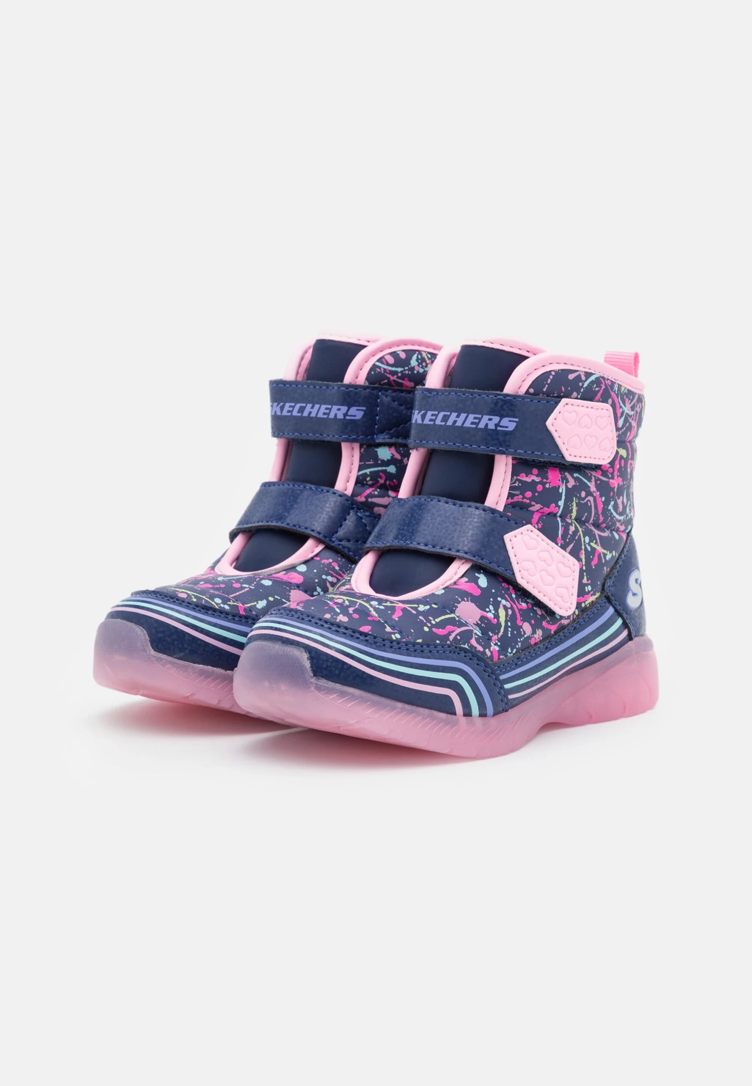Skechers Illumi Brights - Korte Laarzen - Navy/Pink 2 Skechers Illumi Brights - Korte Laarzen - Navy/Pink - Afbeelding 2