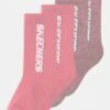 Skechers Girls Cushioned Tennis Socks 4 Pack - Sokken - Flamingo Mouliné