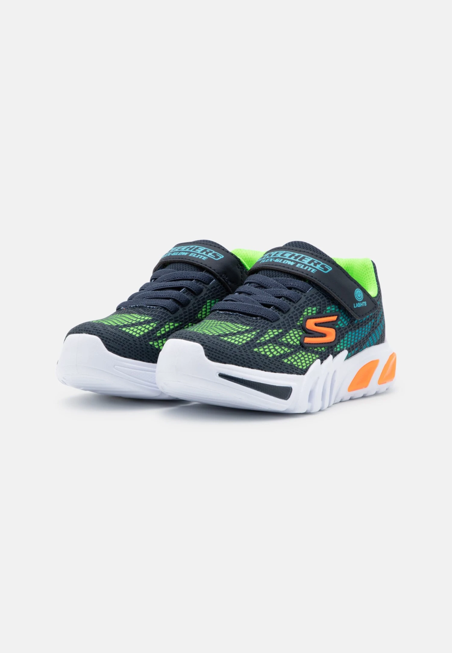 Skechers Flex-Glow Elite - Sneakers Laag - Navy/Green/Orange 2 Skechers Flex-Glow Elite - Sneakers Laag - Navy/Green/Orange - Afbeelding 2