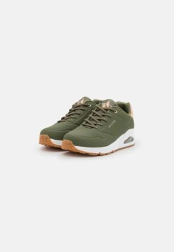 Uno - Sneakers Laag - Olive Durabuck/Rose Gold Trim -Aanbiedingen Skechers Winkel b0a5112289024aea9f06b47cc83312b8