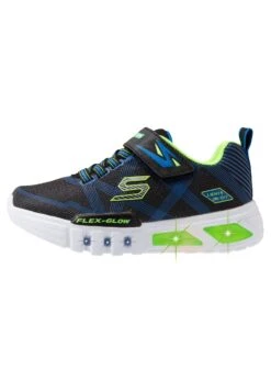 Skechers Flex Glow - Sneakers Laag - Black/Blue/Lime