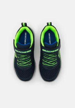 Skechers Microspec - Sneakers Laag - Navy/Lime/Blue -Aanbiedingen Skechers Winkel ba30da572ff7445cb6fdbe178f966fb7