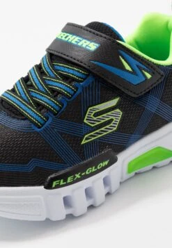 Skechers Flex Glow - Sneakers Laag - Black/Blue/Lime -Aanbiedingen Skechers Winkel bbfe743286a24378887b88ace3178047