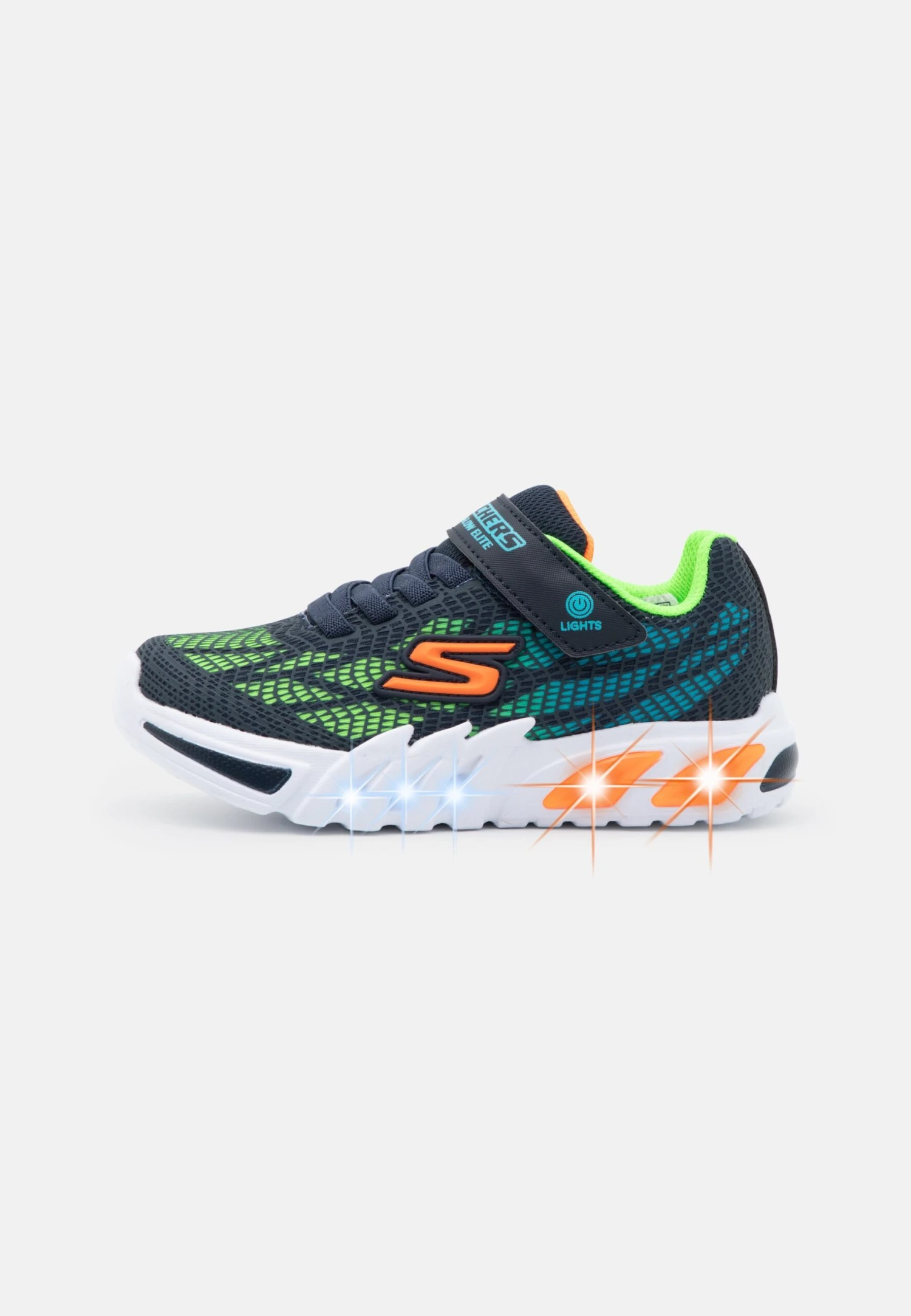 Skechers Flex-Glow Elite - Sneakers Laag - Navy/Green/Orange 1 Skechers Flex-Glow Elite - Sneakers Laag - Navy/Green/Orange