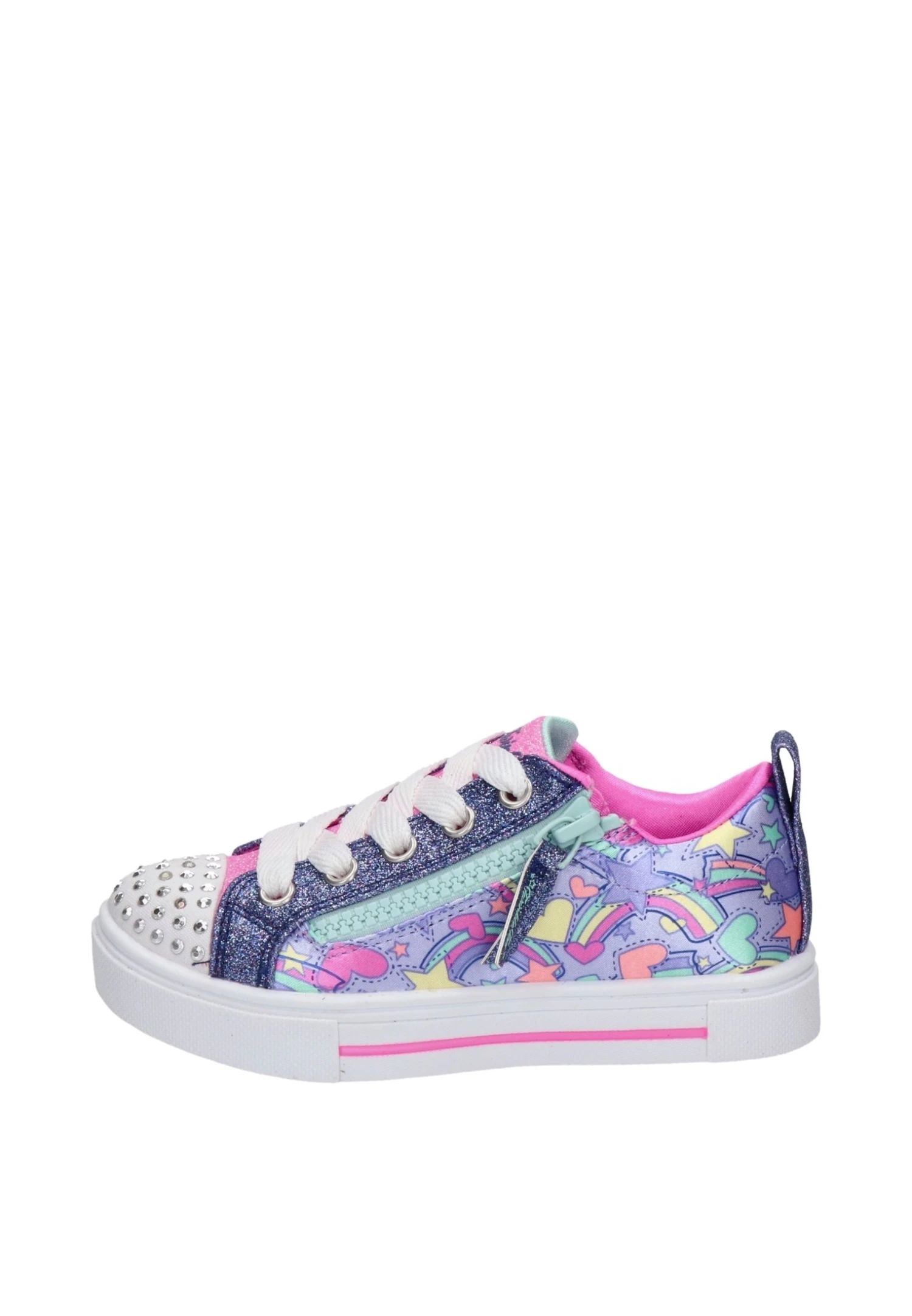 Skechers Twinkle Sparks- Sneakers Laag - Blauw 1 Skechers Twinkle Sparks- Sneakers Laag - Blauw