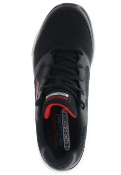 Sneakers Laag - Black Leather/Mesh/Pu/Red Trim -Aanbiedingen Skechers Winkel d6f465b6d9f64b3ca7a048ff40a5eadc