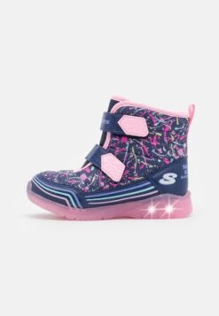 Skechers Illumi Brights - Korte Laarzen - Navy/Pink
