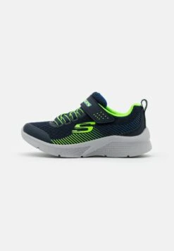 Skechers Microspec - Sneakers Laag - Navy/Lime/Blue