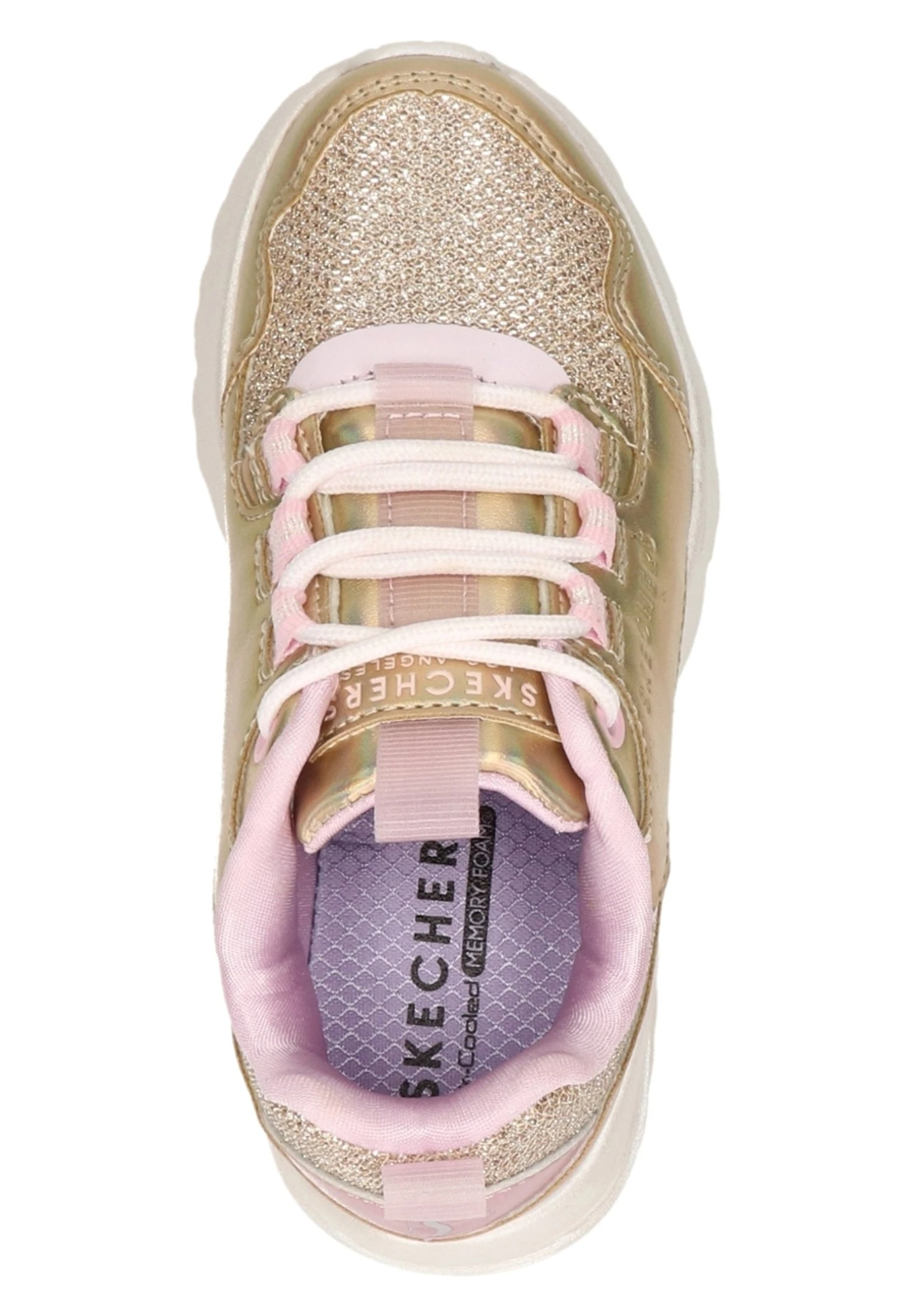 Skechers Uno Lite Metallic Pops - Sneakers Laag - Goud 2 Skechers Uno Lite Metallic Pops - Sneakers Laag - Goud - Afbeelding 2