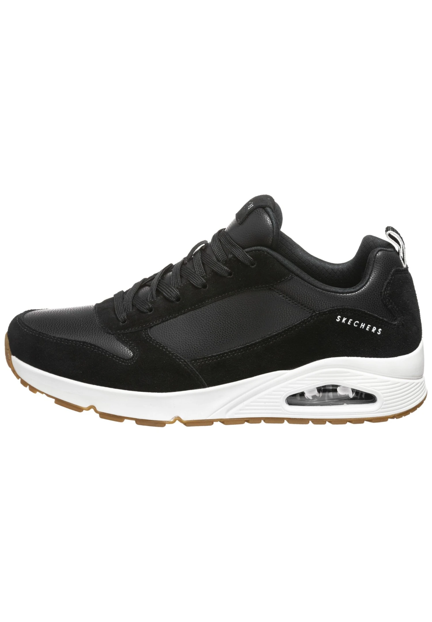 Skechers Sneakers Laag - Black Leather / Pu / White Trim 1 Skechers Sneakers Laag - Black Leather / Pu / White Trim