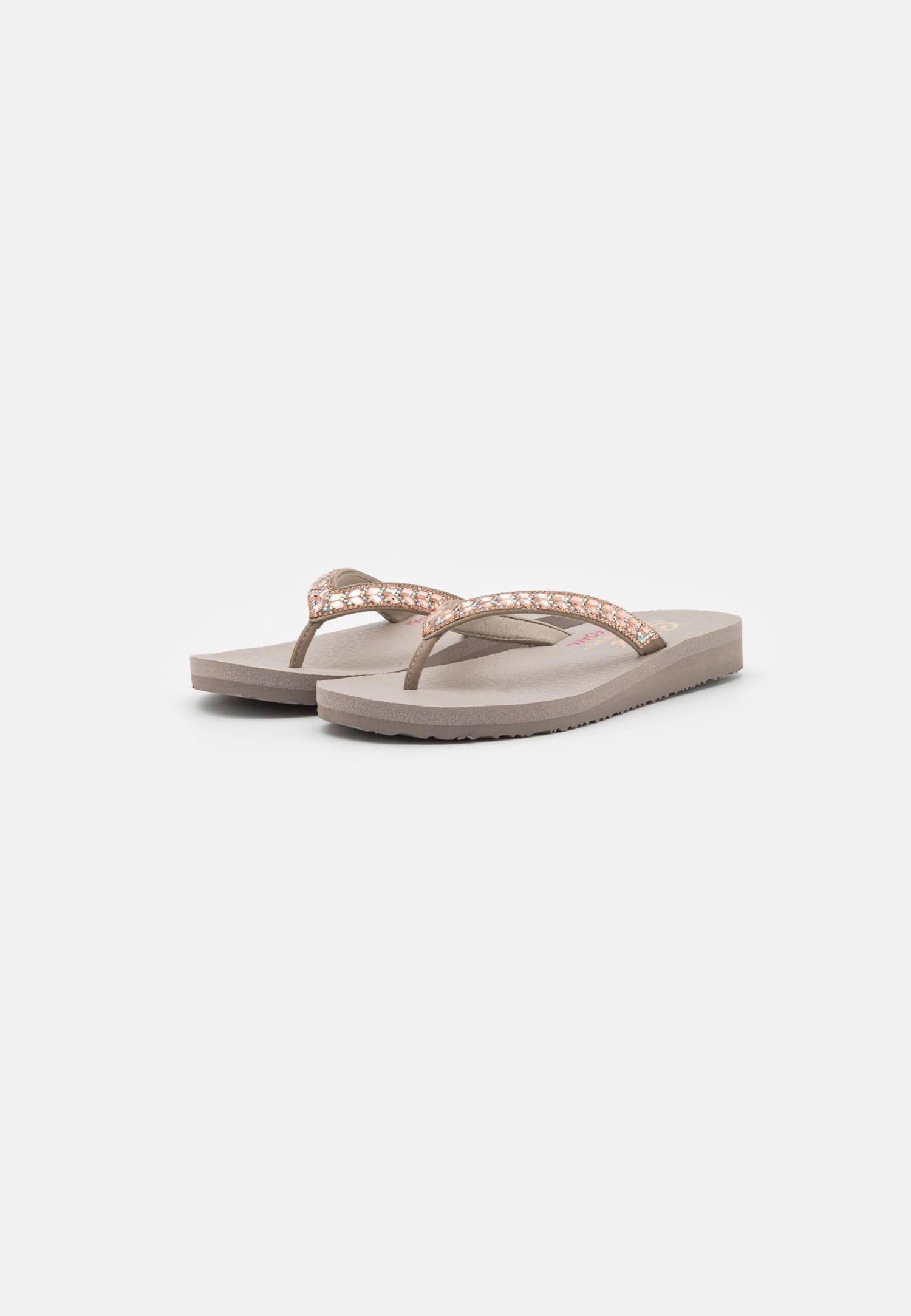 Skechers Meditation - Teensandalen - Taupe/Pink 3 Skechers Meditation - Teensandalen - Taupe/Pink - Afbeelding 3