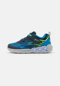 Skechers Magna Lights Bozler - Sneakers Laag - Navy/Blue/Lime